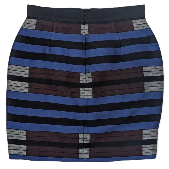 Proenza Schouler Geometric Striped Mini Pencil Skirt 8 - Picture 4 of 8